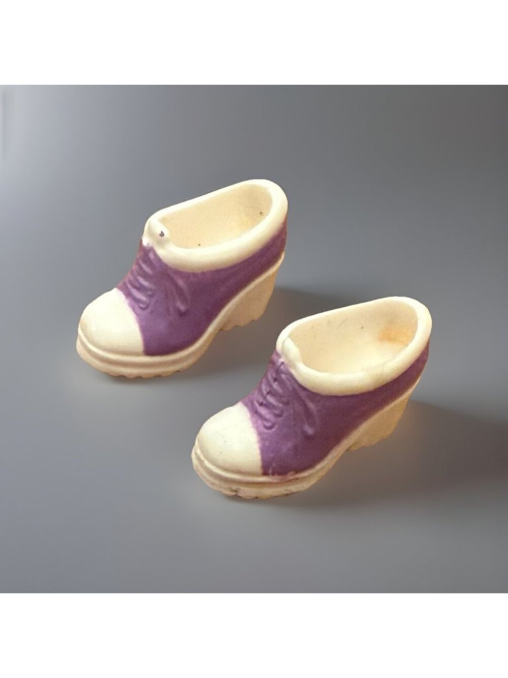 90’s Barbie Chunky Purple Platform Sneakers Shoes 1999 Walking Baby Krissy Doll